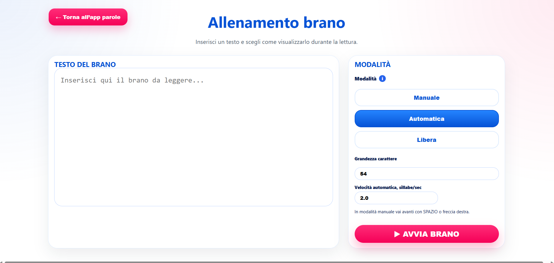 Anteprima della sezione brani di TachiRead